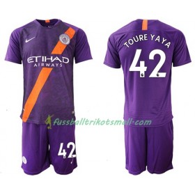 Fußballtrikots Manchester City Toure Yaya 42 Kinder 2018-2019 Kurzarm Ausweichtrikot kaufen